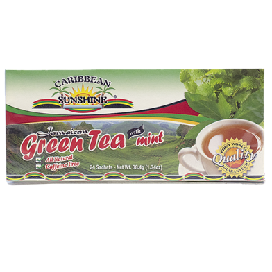 Caribbean Sunshine Green Tea with Mint (24 Bags)