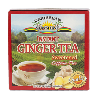 Caribbean Sunshine Instant Ginger Tea Sweetened (10 Sachets)