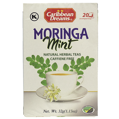 Caribbean Dreams Moringha Mint Tea (20 Sachets)