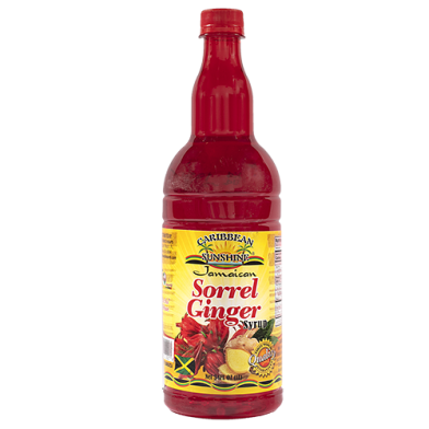 Caribbean Sunshine Sorrel Ginger Syrup 34oz