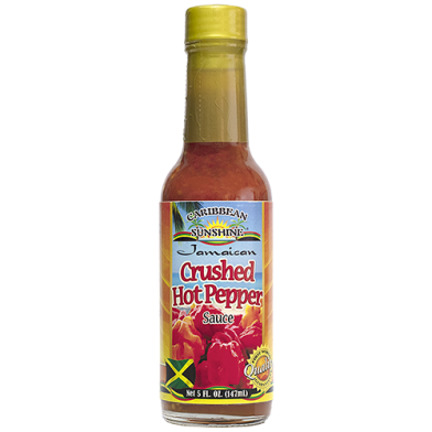 Caribbean Sunshine Jamaican Crushed Hot Pepper Sauce 5oz