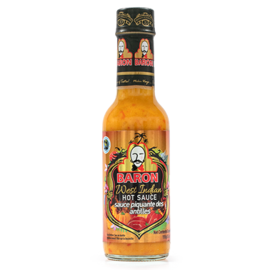 Baron West Indian Hot Pepper Sauce 5oz