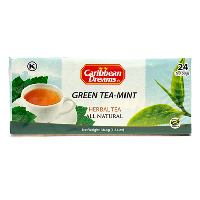 Caribbean Dreams Green Tea with Mint (24 Bags)